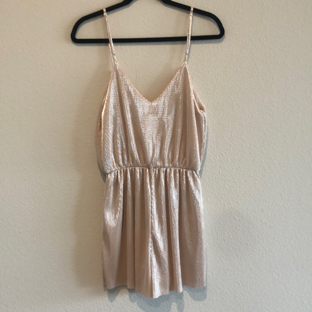 Everly Pale Pink Shimmery Romper
